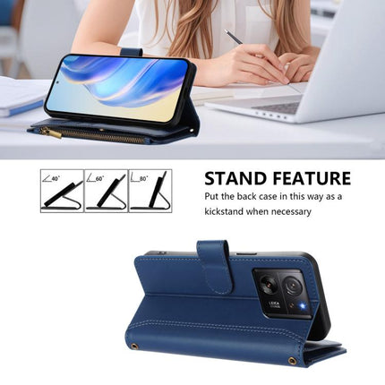 Magnetic Closure 9 Card Slots Zipper Leather Case with Hand Strap, For Xiaomi 13T / 13T Pro / Redmi K60 Ultra, For Xiaomi 13 Ultra, For Xiaomi Civi 3, For Xiaomi 13 Lite / Civi 2