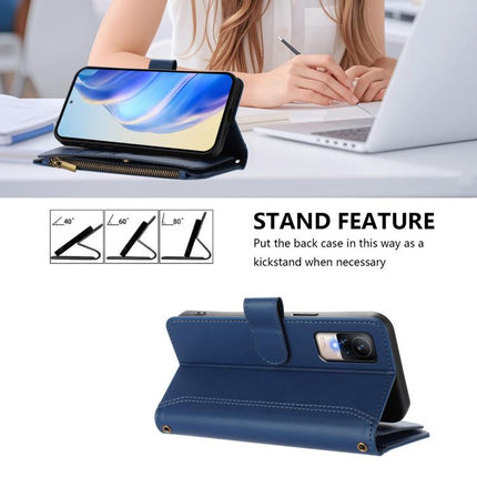 Magnetic Closure 9 Card Slots Zipper Leather Case with Hand Strap, For Xiaomi Civi 1S, For Xiaomi Poco M4 Pro 4G, For Xiaomi Poco X4 Pro 5G, For Xiaomi Mi 11i / 11X / 11X Pro