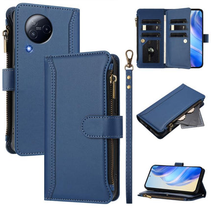 Magnetic Closure 9 Card Slots Zipper Leather Case with Hand Strap, For Xiaomi 13T / 13T Pro / Redmi K60 Ultra, For Xiaomi 13 Ultra, For Xiaomi Civi 3, For Xiaomi 13 Lite / Civi 2