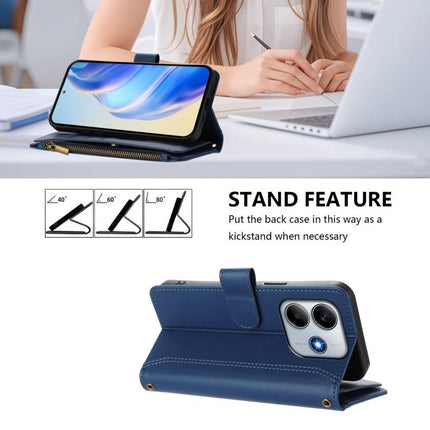 Magnetic Closure 9 Card Slots Zipper Leather Case with Hand Strap, For Xiaomi Poco M7 Pro 5G, For Xiaomi 15 Pro, For Xiaomi 15, For Xiaomi 14T Pro