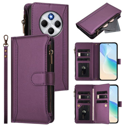 Magnetic Closure 9 Card Slots Zipper Leather Case with Hand Strap, For Xiaomi Poco M7 5G / C75 4G, For Xiaomi Poco X7, For Xiaomi 15 Ultra, For Xiaomi Poco X7 Pro