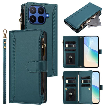 Magnetic Closure 9 Card Slots Zipper Leather Case with Hand Strap, For Xiaomi 17 Max 5G, For Xiaomi 17T Pro 5G, For Xiaomi Poco M7 4G 169mm, For Xiaomi 15T Pro 5G