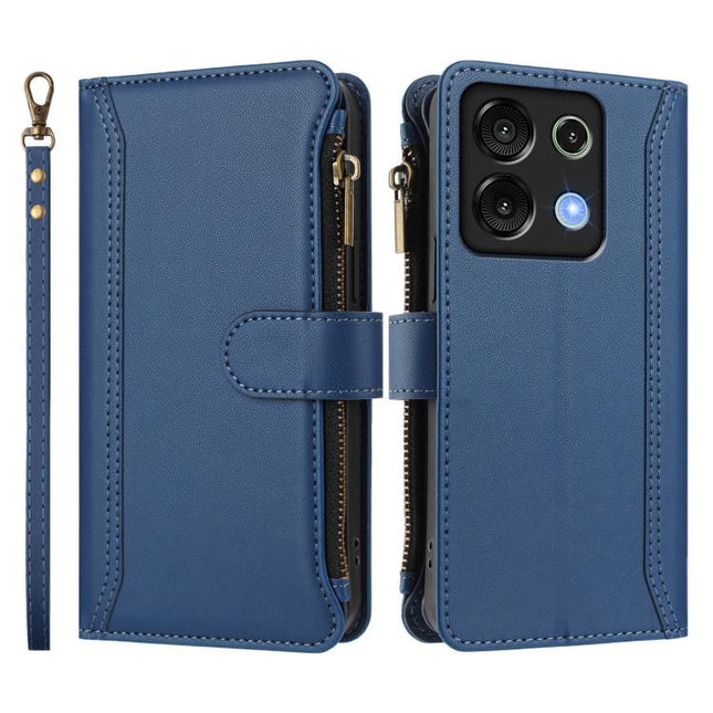 Magnetic Closure 9 Card Slots Zipper Leather Case with Hand Strap, For Umidigi G9 5G / Note 9 5G, For Umidigi Bison X20, For Umidigi Power 7 / Power 7S, For Umidigi Power 7 Max