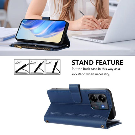 Magnetic Closure 9 Card Slots Zipper Leather Case with Hand Strap, For Redmi 13C 5G / 4G / Poco C65, For Redmi Note 13 4G, For Redmi Note 13 Pro 5G / Poco X6, For Redmi Note 13 5G