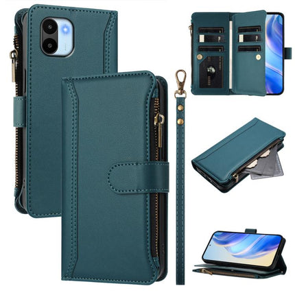 Magnetic Closure 9 Card Slots Zipper Leather Case with Hand Strap, For Redmi Note 12 4G Global, For Redmi A1 / A2, For Redmi 11A 4G / Xiaomi Poco C55, For Redmi Note 12 Pro+ / Note 12 Explorer