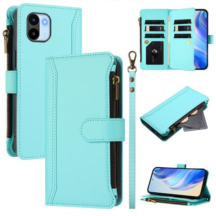 Magnetic Closure 9 Card Slots Zipper Leather Case with Hand Strap, For Redmi Note 12 4G Global, For Redmi A1 / A2, For Redmi 11A 4G / Xiaomi Poco C55, For Redmi Note 12 Pro+ / Note 12 Explorer