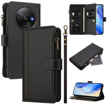Magnetic Closure 9 Card Slots Zipper Leather Case with Hand Strap, For Redmi Note 14 Pro+ 5G, For Redmi K70 Ultra, For Redmi A3 / A3x / Poco C61, For Redmi Note 13 Pro 4G / Poco M6 Pro 4G