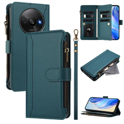 Magnetic Closure 9 Card Slots Zipper Leather Case with Hand Strap, For Redmi Note 14 Pro+ 5G, For Redmi K70 Ultra, For Redmi A3 / A3x / Poco C61, For Redmi Note 13 Pro 4G / Poco M6 Pro 4G