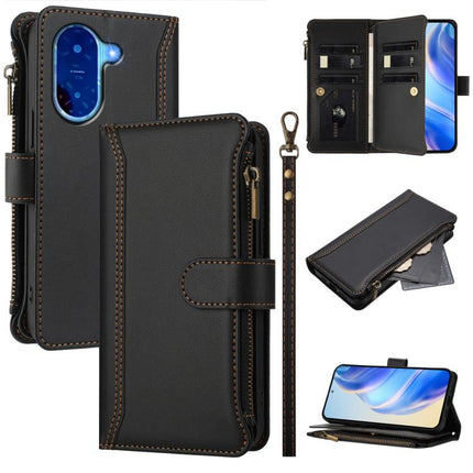 Magnetic Closure 9 Card Slots Zipper Leather Case with Hand Strap, For Redmi A5 4G 173.3mm, For Redmi Note 14 4G 164.84mm, For Redmi Note 14 Pro 5G, For Redmi Note 14 5G / Poco M7 Pro 5G