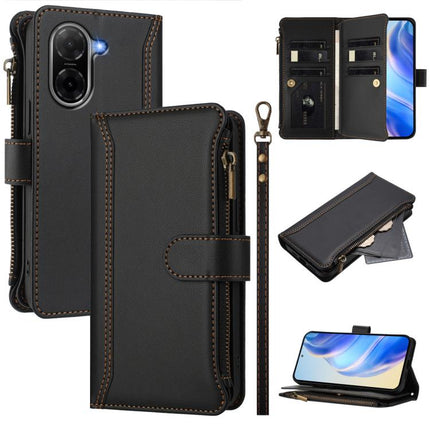 Magnetic Closure 9 Card Slots Zipper Leather Case with Hand Strap, For Redmi A5 4G 171.7mm / Poco C71, For Redmi K90 Max 5G, For Redmi A7 Pro 4G Global / Poco C85x 5G, For Redmi 15a 5G Global