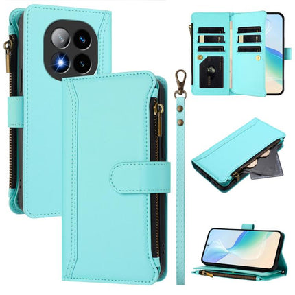 Magnetic Closure 9 Card Slots Zipper Leather Case with Hand Strap, For Redmi Note 14 Pro+ 5G, For Redmi K70 Ultra, For Redmi A3 / A3x / Poco C61, For Redmi Note 13 Pro 4G / Poco M6 Pro 4G