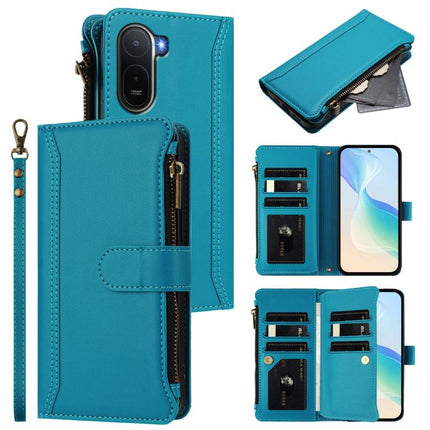 Magnetic Closure 9 Card Slots Zipper Leather Case with Hand Strap, For Redmi A5 4G 171.7mm / Poco C71, For Redmi K90 Max 5G, For Redmi A7 Pro 4G Global / Poco C85x 5G, For Redmi 15a 5G Global