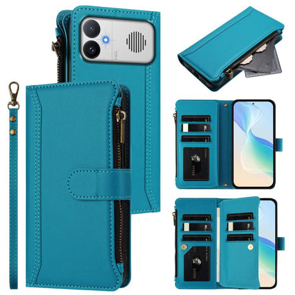 Magnetic Closure 9 Card Slots Zipper Leather Case with Hand Strap, For Redmi A5 4G 171.7mm / Poco C71, For Redmi K90 Max 5G, For Redmi A7 Pro 4G Global / Poco C85x 5G, For Redmi 15a 5G Global