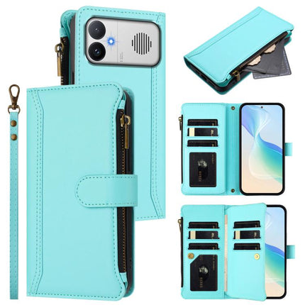 Magnetic Closure 9 Card Slots Zipper Leather Case with Hand Strap, For Redmi A5 4G 171.7mm / Poco C71, For Redmi K90 Max 5G, For Redmi A7 Pro 4G Global / Poco C85x 5G, For Redmi 15a 5G Global