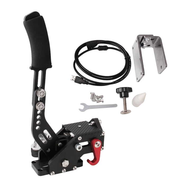 Car Universal USB Horizontal Drift Rally Racing Handbrake Lever Professional Gaming Peripherals for Racing Games G25/27/29 T500, HB031-BK