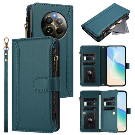 Magnetic Closure 9 Card Slots Zipper Leather Case with Hand Strap, For Realme Note 60 4G Global / Narzo N63 4G, For Realme 13+ 5G Global, For Realme 13 4G Global / P1 5G Global, For Realme 13 Pro 5G Global