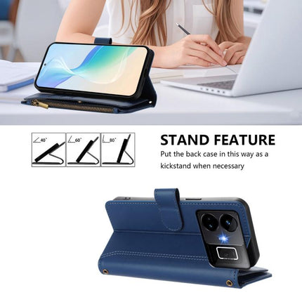 Magnetic Closure 9 Card Slots Zipper Leather Case with Hand Strap, For Realme GT3 5G / GT Neo 5 240W, For Realme 10 Pro 5G, For Realme 10 Pro+ 5G, For Realme 10 4G Global