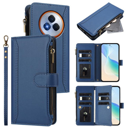 Magnetic Closure 9 Card Slots Zipper Leather Case with Hand Strap, For Realme Narzo 80 Pro, For Realme Narzo 80X, For Realme P3 Ultra 5G  Global, For Realme P3 5G Global