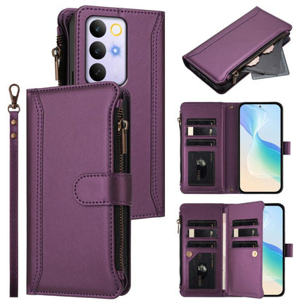 Magnetic Closure 9 Card Slots Zipper Leather Case with Hand Strap, For Realme C71 4G India, For Realme C85 5G / 15x 5G India, For Realme P4 Pro 5G, For Realme P4 5G