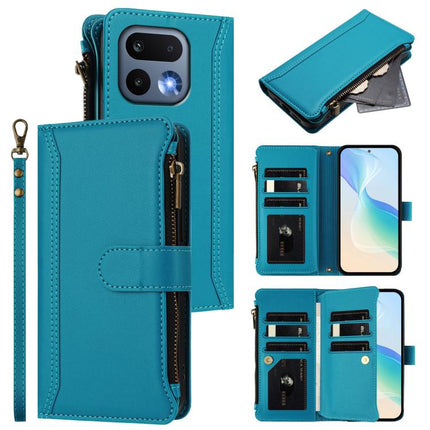 Magnetic Closure 9 Card Slots Zipper Leather Case with Hand Strap, For Realme 16 5G Global, For Realme 16 Pro+ 5G Global, For Realme 16 Pro 5G Global, For Realme P4x 5G
