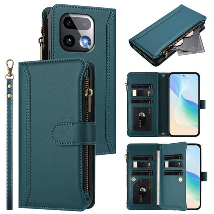 Magnetic Closure 9 Card Slots Zipper Leather Case with Hand Strap, For Realme 16 5G Global, For Realme 16 Pro+ 5G Global, For Realme 16 Pro 5G Global, For Realme P4x 5G