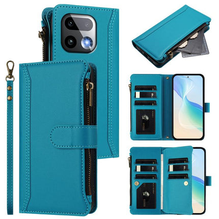 Magnetic Closure 9 Card Slots Zipper Leather Case with Hand Strap, For Realme 16 5G Global, For Realme 16 Pro+ 5G Global, For Realme 16 Pro 5G Global, For Realme P4x 5G
