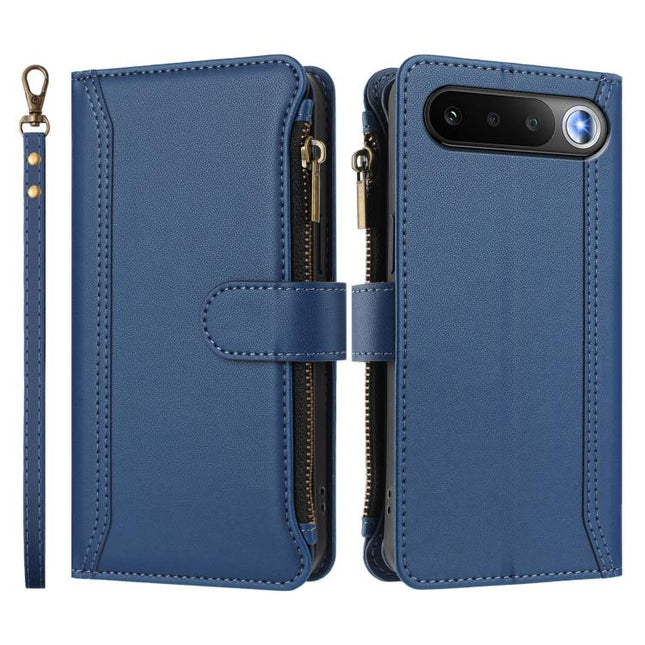 Magnetic Closure 9 Card Slots Zipper Leather Case with Hand Strap, For Realme 16 5G Global, For Realme 16 Pro+ 5G Global, For Realme 16 Pro 5G Global, For Realme P4x 5G