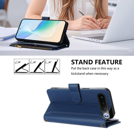 Magnetic Closure 9 Card Slots Zipper Leather Case with Hand Strap, For Realme 16 5G Global, For Realme 16 Pro+ 5G Global, For Realme 16 Pro 5G Global, For Realme P4x 5G