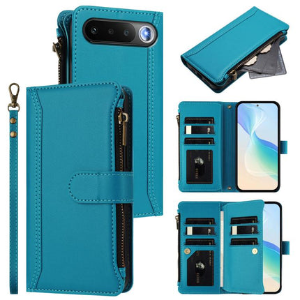 Magnetic Closure 9 Card Slots Zipper Leather Case with Hand Strap, For Realme 16 5G Global, For Realme 16 Pro+ 5G Global, For Realme 16 Pro 5G Global, For Realme P4x 5G