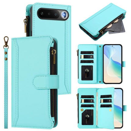 Magnetic Closure 9 Card Slots Zipper Leather Case with Hand Strap, For Realme 16 5G Global, For Realme 16 Pro+ 5G Global, For Realme 16 Pro 5G Global, For Realme P4x 5G