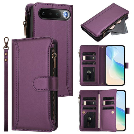 Magnetic Closure 9 Card Slots Zipper Leather Case with Hand Strap, For Realme 16 5G Global, For Realme 16 Pro+ 5G Global, For Realme 16 Pro 5G Global, For Realme P4x 5G