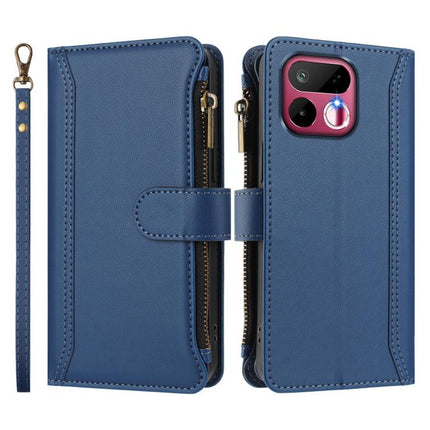 Magnetic Closure 9 Card Slots Zipper Leather Case with Hand Strap, For Realme 16T 5G Global, For Realme C83 5G India/C85 5G, For Realme P4 Power 5G, For Realme Note 80 4G Global