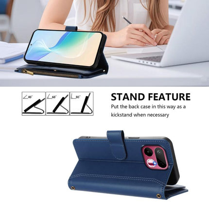 Magnetic Closure 9 Card Slots Zipper Leather Case with Hand Strap, For Realme 16T 5G Global, For Realme C83 5G India/C85 5G, For Realme P4 Power 5G, For Realme Note 80 4G Global