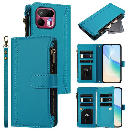 Magnetic Closure 9 Card Slots Zipper Leather Case with Hand Strap, For Realme 16T 5G Global, For Realme C83 5G India/C85 5G, For Realme P4 Power 5G, For Realme Note 80 4G Global