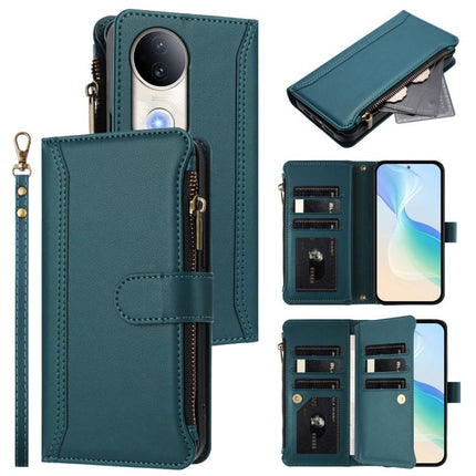 Magnetic Closure 9 Card Slots Zipper Leather Case with Hand Strap, For vivo S20 5G, For vivo S20 Pro 5G, For vivo Y19S 4G Global, For vivo X200 5G