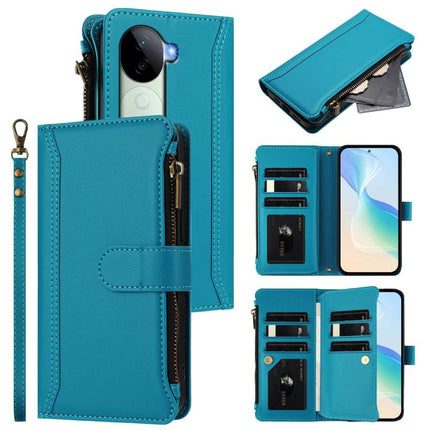 Magnetic Closure 9 Card Slots Zipper Leather Case with Hand Strap, For vivo X200 Pro mini, For vivo X200 Pro 5G, For vivo V40E 5G india / iQOO Z9s 5G, For vivo V40 5G Global / V40 Pro 5G Global