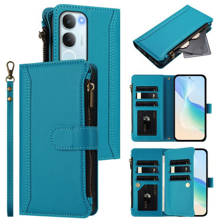 Magnetic Closure 9 Card Slots Zipper Leather Case with Hand Strap, For vivo S20 5G, For vivo S20 Pro 5G, For vivo Y19S 4G Global, For vivo X200 5G