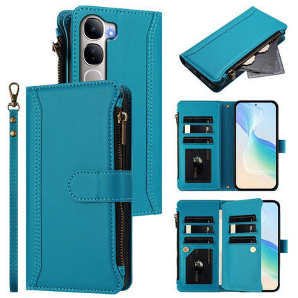 Magnetic Closure 9 Card Slots Zipper Leather Case with Hand Strap, For vivo X300 Ultra, For vivo X300 Pro, For vivo X300, For vivo Y31 5G Global