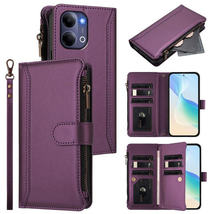 Magnetic Closure 9 Card Slots Zipper Leather Case with Hand Strap, For vivo X300 FE 5G Zeiss/S50 Pro Mini 5G, For vivo X300s, For vivo Y21 5G 2026 Global / Y05 4G, For vivo V70 FE 5G