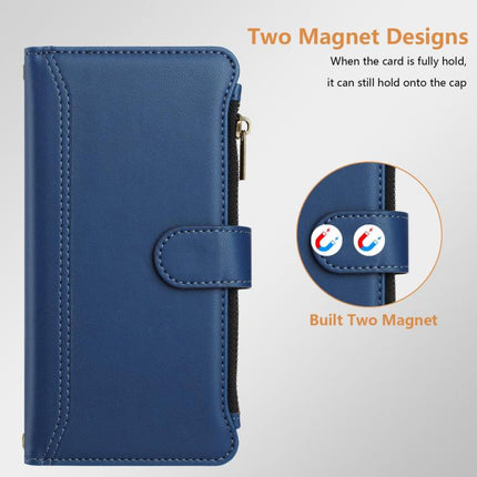Magnetic Closure 9 Card Slots Zipper Leather Case with Hand Strap, For vivo X300 Ultra, For vivo X300 Pro, For vivo X300, For vivo Y31 5G Global