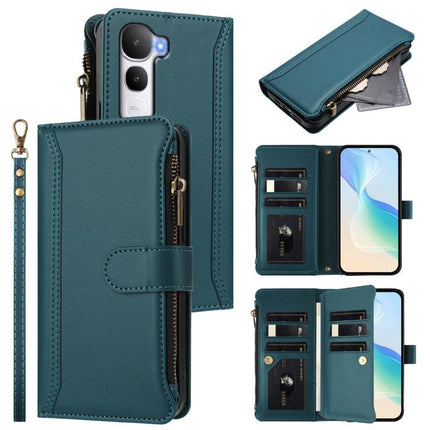 Magnetic Closure 9 Card Slots Zipper Leather Case with Hand Strap, For vivo Y400 5G Global, For vivo V60 5G Global, For vivo S30 Pro mini, For vivo S30