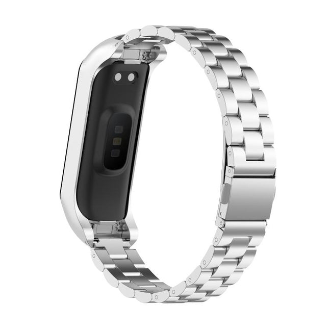 xDfind Metal Frame Integrated Three-beads Steel Watch Band, For Samsung Galaxy Fit 2