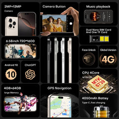 I16 Pro Max / PDQ6, 4GB+64GB, 6.58 inch Android 10 MTK6739 Quad Core, Network: 4G, Dual SIM, EU Plug, US Plug, UK Plug, AU Plug
