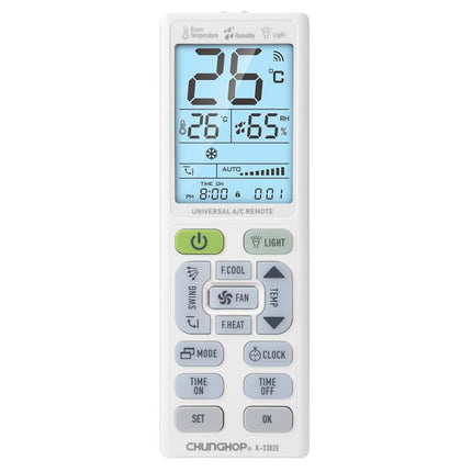 CHUNGHOP K-3302E Universal Air Conditioner Remote Control with Torch and LCD backlight