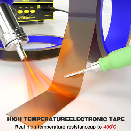 Mechanic 400 Degrees Celsius High-temperature Resistant PCB Battery Repair Tape, 5mm x 35m, 10mm x 35m, 15mm x 35m, 20mm x 35m, 30mm x 35m