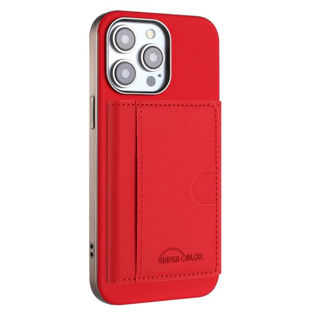 Solid Color Horizontal Magnetic Card Bag RFID MagSafe Phone Case, For iPhone 16 Pro Max, For iPhone 16 Pro, For iPhone 16 Plus, For iPhone 16