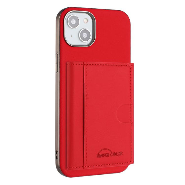 Solid Color Horizontal Magnetic Card Bag RFID MagSafe Phone Case, For iPhone 14 Plus, For iPhone 14, For iPhone 14 Pro, For iPhone 14 Pro Max