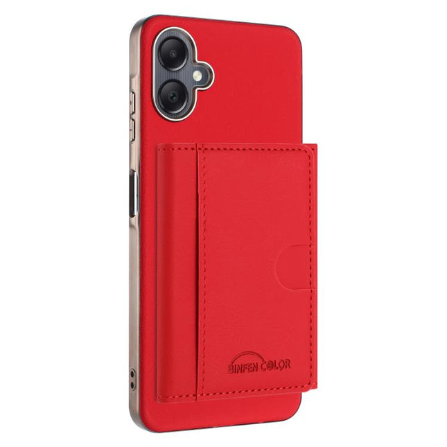 Solid Color Horizontal Magnetic Card Bag RFID MagSafe Phone Case, For Samsung Galaxy A06, For Samsung Galaxy A56, For Samsung Galaxy A26, For Samsung Galaxy A36