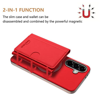 Solid Color Horizontal Magnetic Card Bag RFID MagSafe Phone Case, For Samsung Galaxy A25, For Samsung Galaxy A55