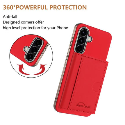 Solid Color Horizontal Magnetic Card Bag RFID MagSafe Phone Case, For Samsung Galaxy A25, For Samsung Galaxy A55